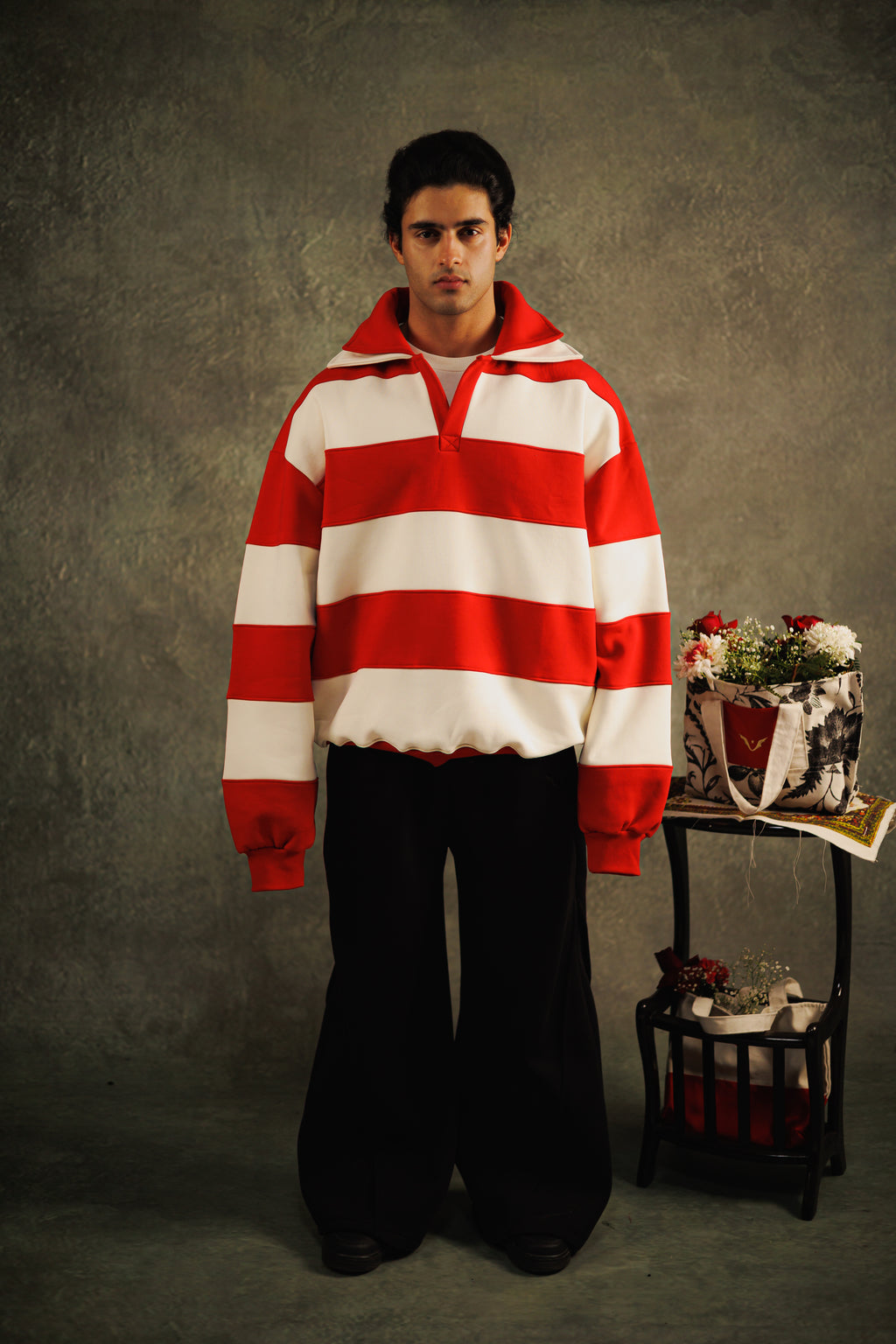 Redline Twin collar Sweatshirt