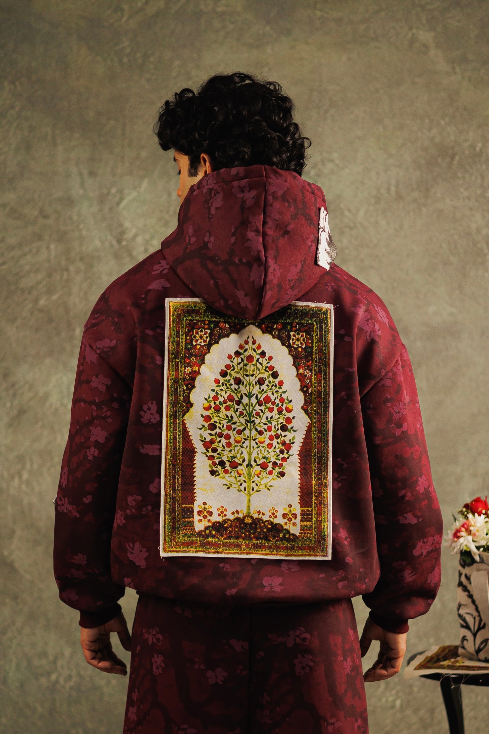 Wounded floral hoodie