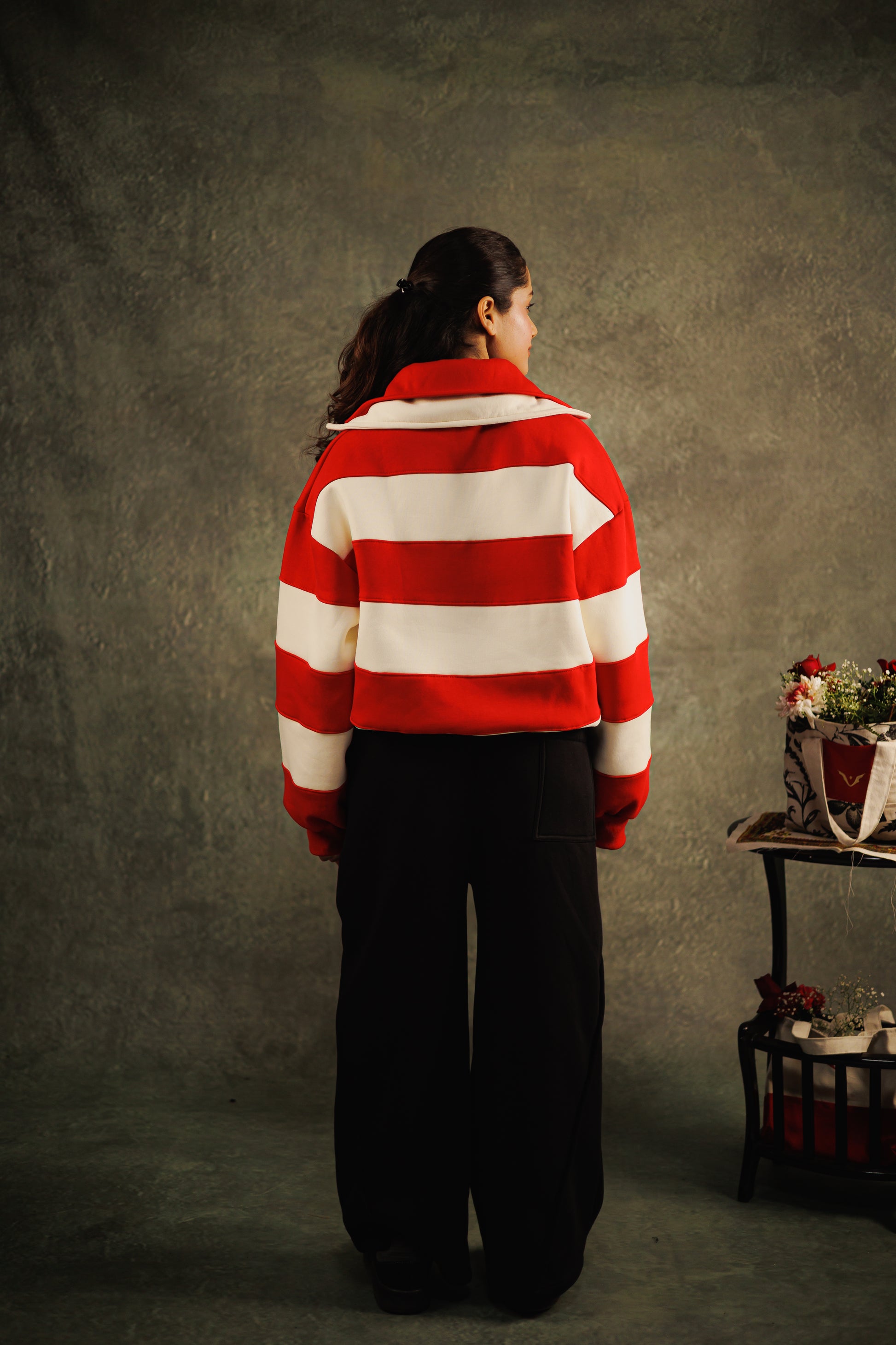 Redline Twin collar Sweatshirt