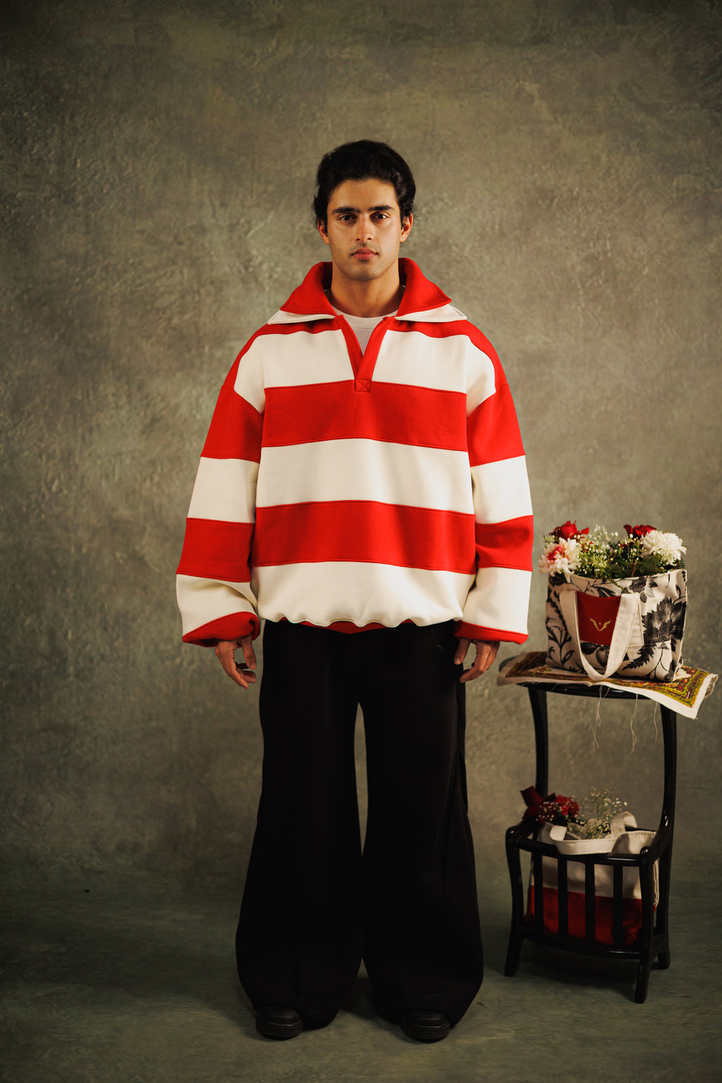 Redline Twin collar Sweatshirt