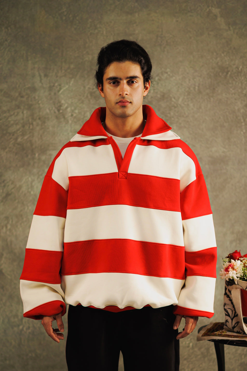 Redline Twin collar Sweatshirt