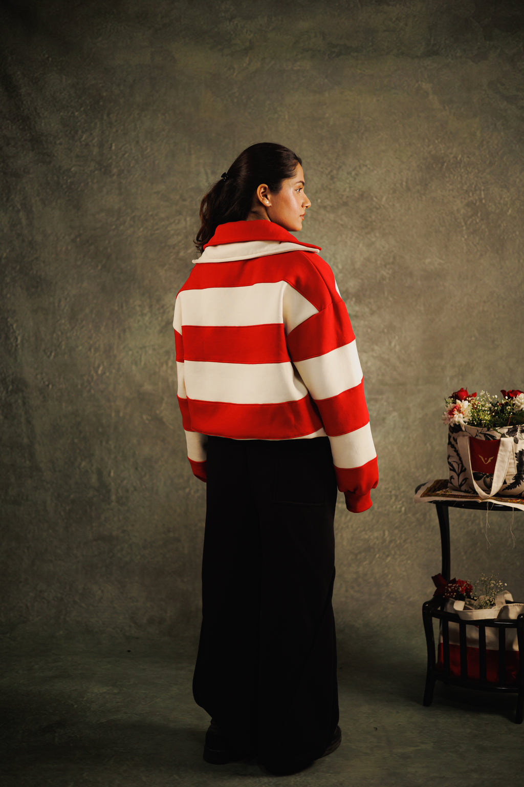 Redline Twin collar Sweatshirt